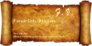 Fendrich Vivien névjegykártya